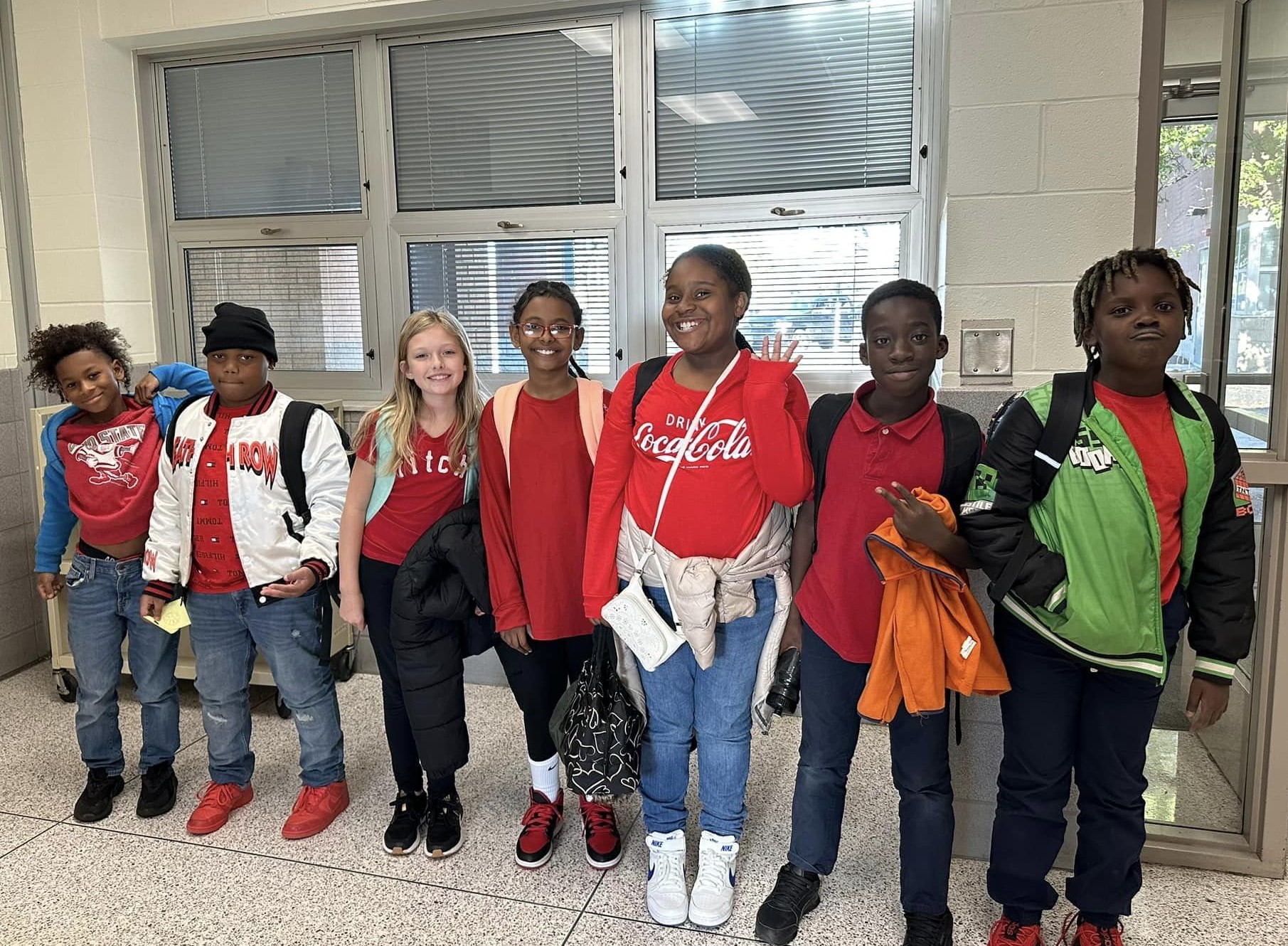 Students line up for Red Ribbon Week