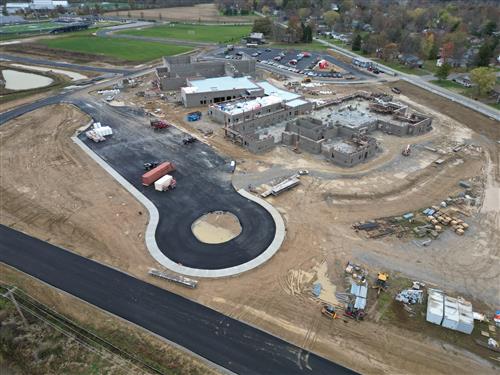 aerials of construction site