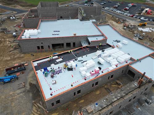 aerials of construction site